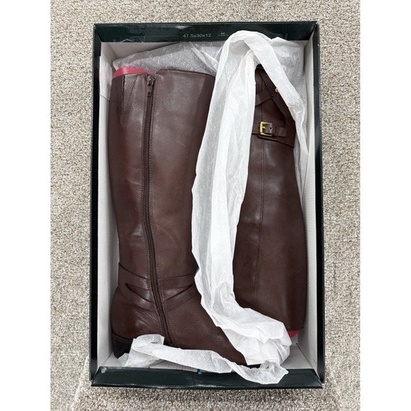 Lauren Ralph Lauren Mariah Dark Brown Leather Riding Boots 7.5B Preppy Old Money - Picture 3 of 16